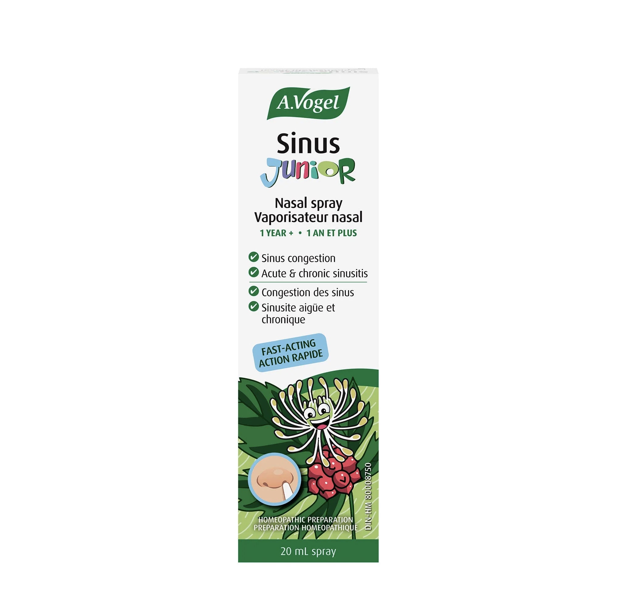Vaporisateur nasal - Congestion des Sinus - Junior Âge 1 an et + A.Vogel - 20ml